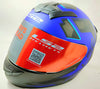 LS2 FF352 IRON FACE Matt Black Fluro Blue Helmet