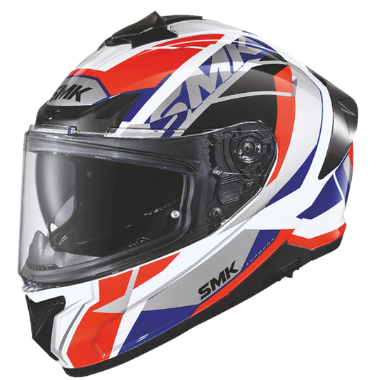 SMK Typhoon Style Matt White Red Grey (MA136) Helmet
