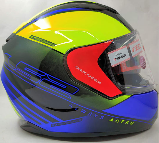 LS2 FF 320 Stream Evo Path Gloss Black Blue Yellow Helmet