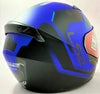 LS2 FF352 IRON FACE Matt Black Fluro Blue Helmet