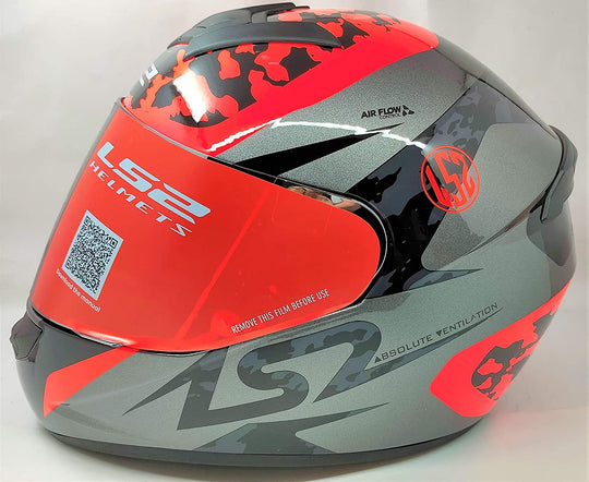 LS2 FF352 AIRFLOW Matt Titanium Red Helmet
