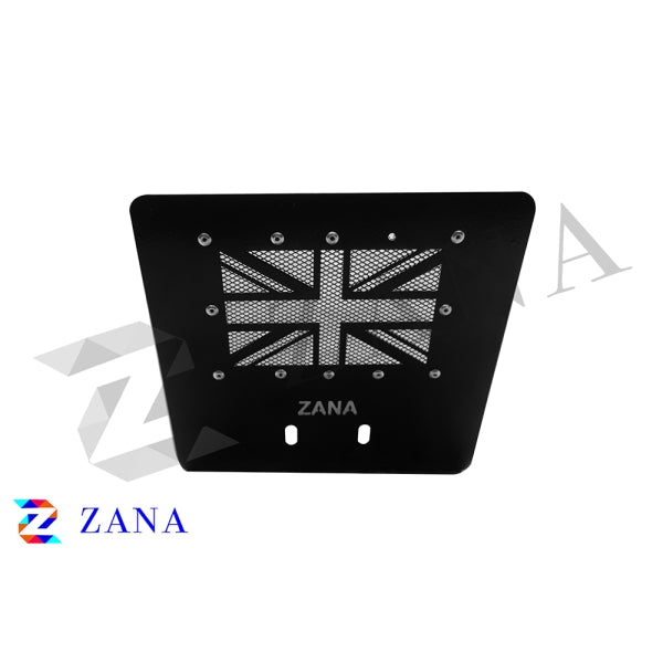 ZANA UK FLAG GLOSSY BLACK BASH PLATE (ZI-6036)
