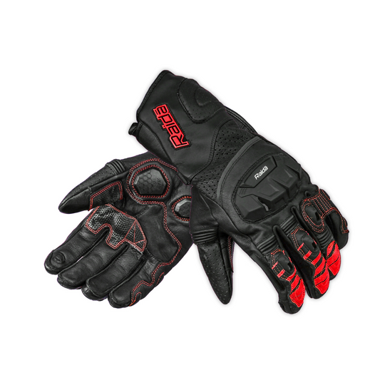 Raida AeroPrix Motorcycle Black Red Riding Gloves