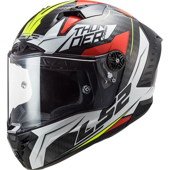 LS2 FF805 THUNDER Carbon Chase Gloss White Red Helmet