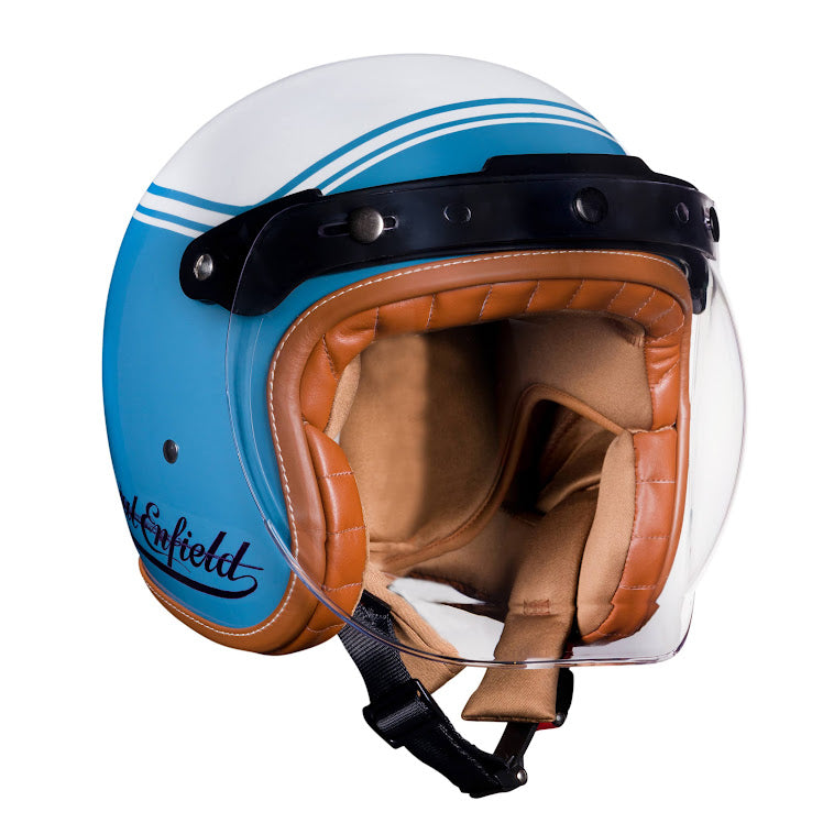 Royal Enfield Limited 120 Edition Open Face Helmet (Original Royal Enfield) (Light Blue)