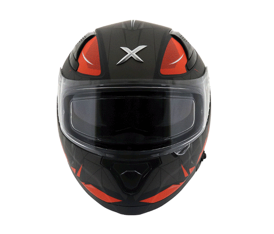 AXOR Apex Hunter Matt Black Orange Helmet