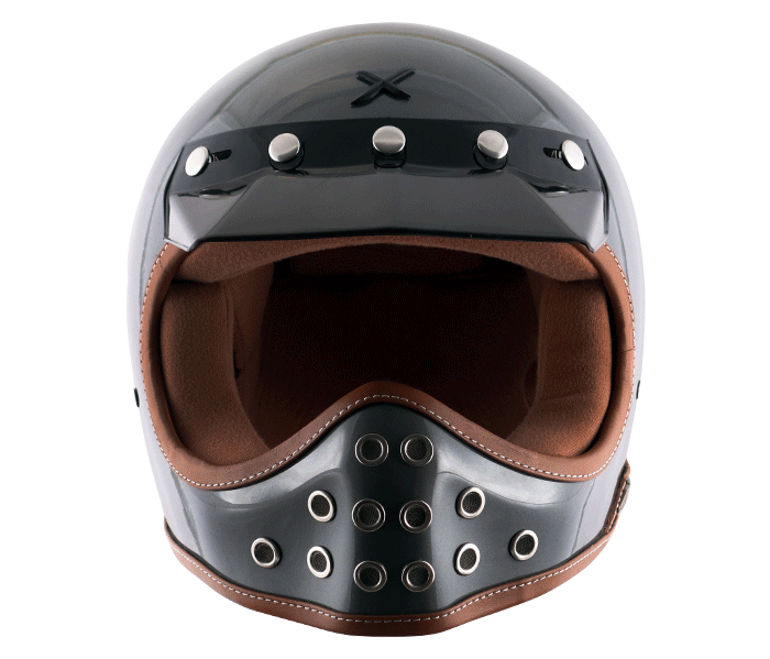 AXOR Retro Moto-X Athena Grey Helmet