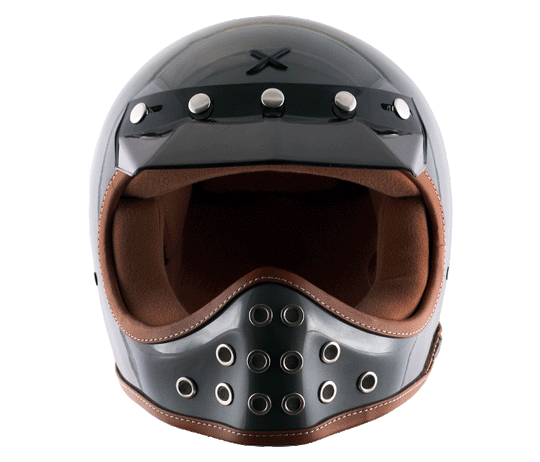 AXOR Retro Moto-X Athena Grey Helmet