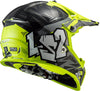 LS2 MX437 Fast Evo Crusher Gloss Black Hi Viz Yellow Helmet