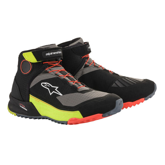 Alpinestars CR-X DRYSTAR Black Yellow Fluro Red Shoes