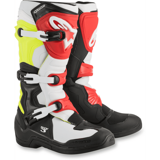 Alpinestars TECH 3 Boots Black Yellow Fluro Red
