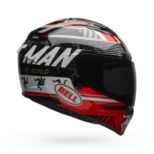 Bell Qualifier DLX Isle of Man Gloss Black-Red Helmet