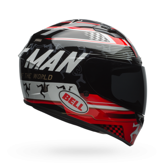 Bell Qualifier DLX Isle of Man Gloss Black-Red Helmet, Full Face Helmets, BELL, Moto Central