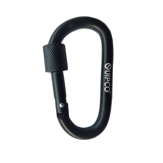 QUIPCO Coral Screwgate Accessory Carabiner 8cms (Black)