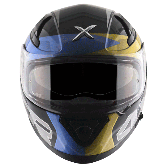 AXOR Apex Chrometech Gloss Black Blue Helmet