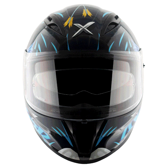 AXOR Street ZAZU Gloss Black Blue Helmet