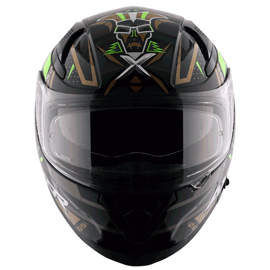 AXOR Apex Tiki Gloss Black Gold Helmet