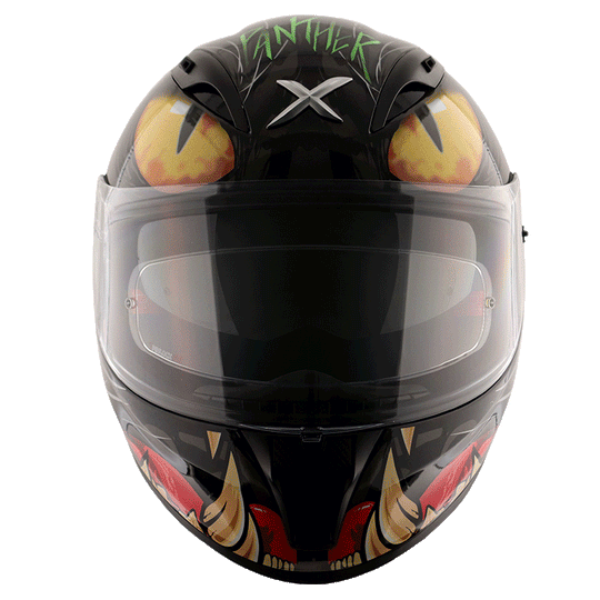 AXOR Street Panther Gloss Black Grey Helmet