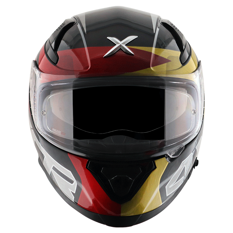 AXOR Apex Chrometech Gloss Black Red Helmet
