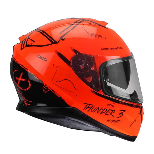 MT THUNDER 3 SV Board Gloss Fluro Orange Helmet