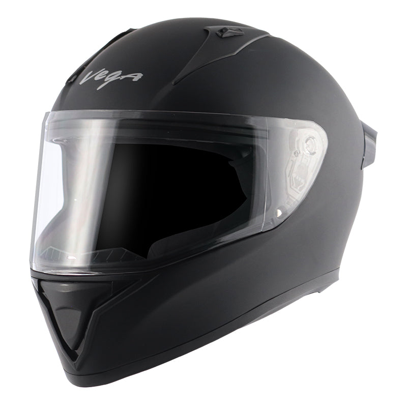 Vega Bolt Dull Black Helmet - Main Image