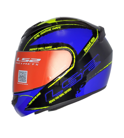 LS2 FF352 Brush Matt Black Yellow Helmet