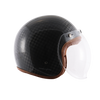 AXOR Jet Carbon Fibre Gloss Big Checks Open Face Gloss Helmet