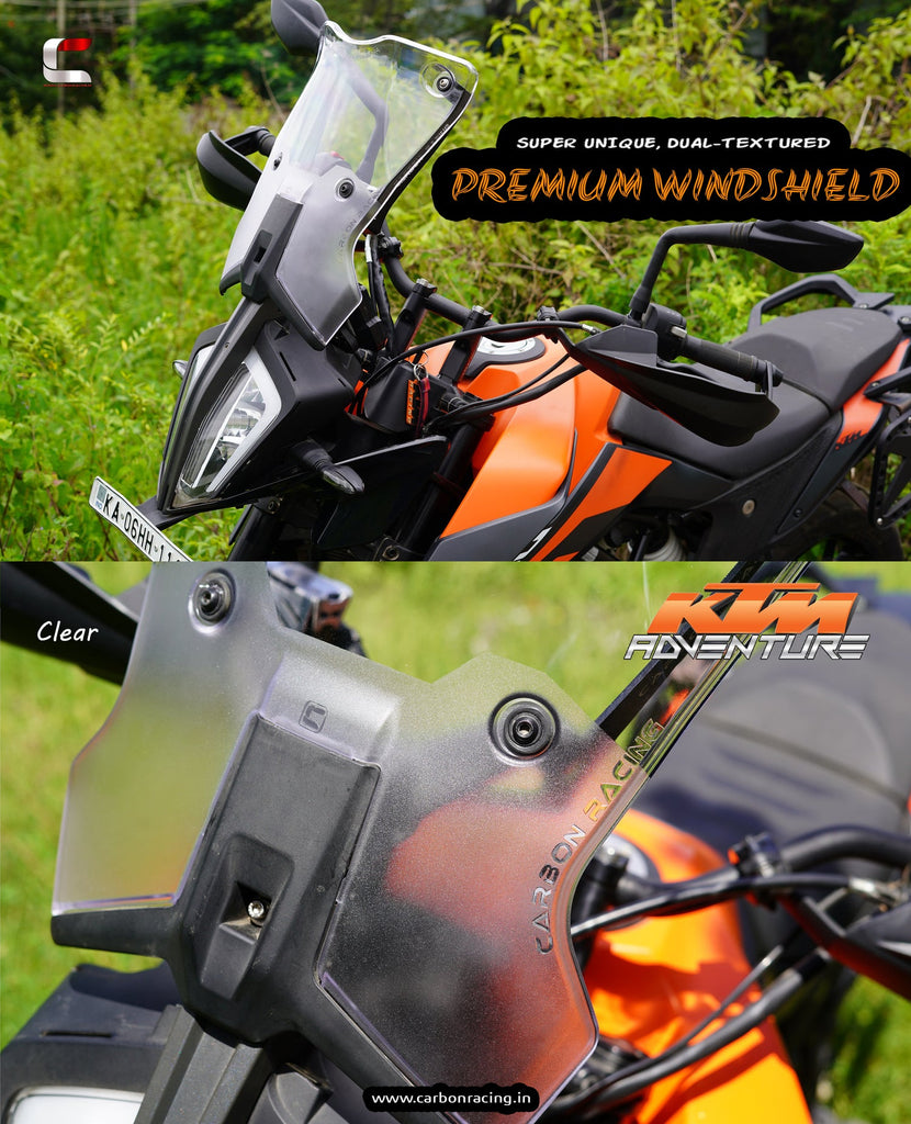 Carbon Racing KTM 390 Adventure Touring Windshield Clear (Full Set)