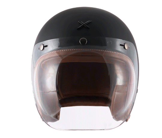 AXOR Jet Open Face Dull Black Helmet