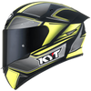 KYT TT Course Tourist Matt Fluro Yellow Helmet