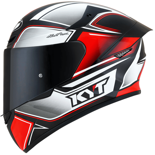 KYT TT Course Tourist Gloss Red Fluro Helmet