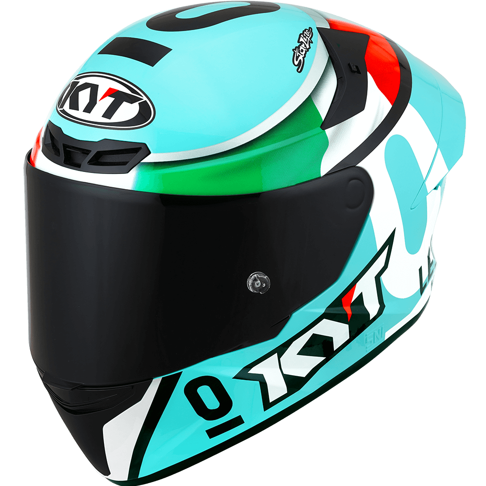 KYT TT Course Leopard Racing Dallaporta Replica Gloss Helmet Moto