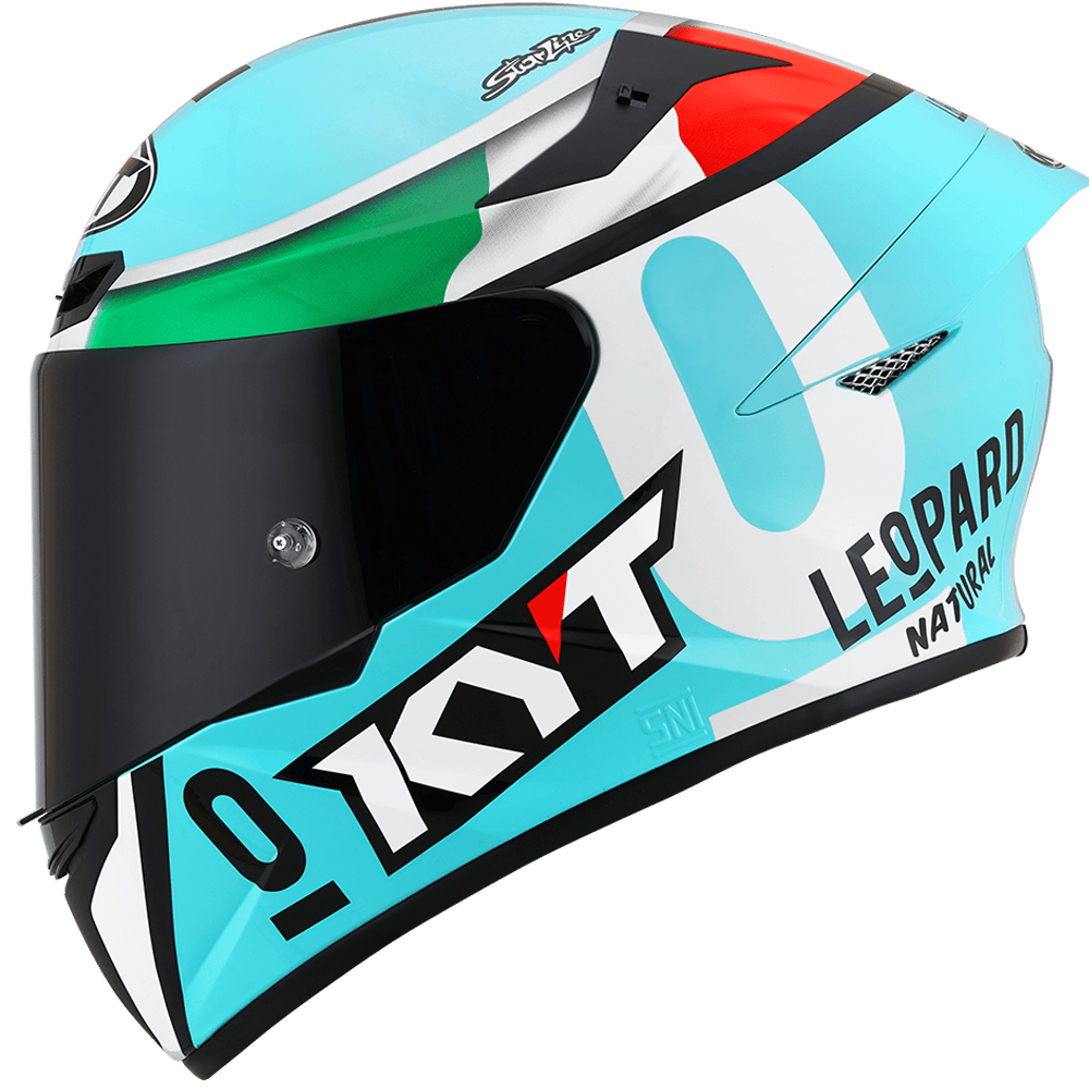 KYT TT Course Leopard Racing Dallaporta Replica Gloss Helmet