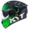KYT NFR Flaming Matt Grey Green Helmet