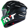 KYT NFR Flaming Matt Grey Green Helmet