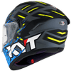 KYT NFR Flaming Matt Grey Blue Helmet