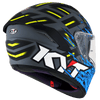 KYT NFR Flaming Matt Grey Blue Helmet