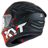 KYT NFR Flaming Matt Grey Red Helmet