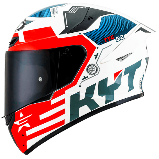 KYT TT Course Fuselage Gloss Red Helmet