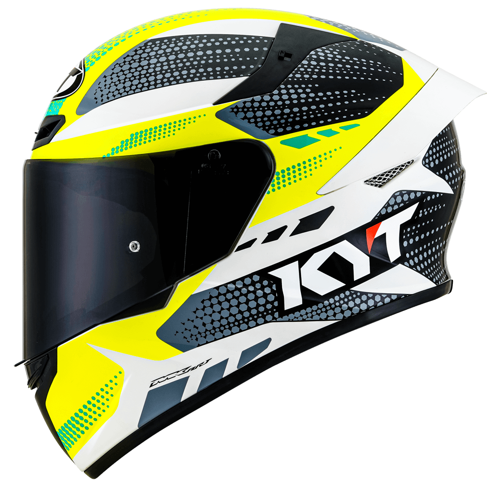 KYT TT Course Gear Gloss Black Yellow Helmet
