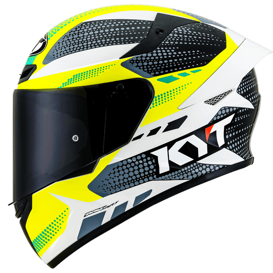 KYT TT Course Gear Gloss Black Yellow Helmet