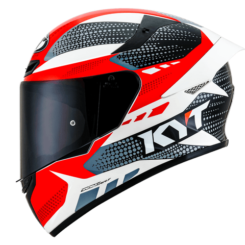 KYT TT Course Gear Gloss Black Red Helmet