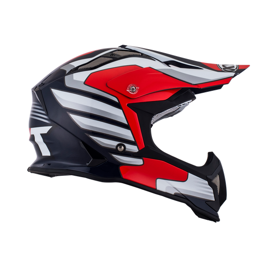 KYT MX Strike Eagle Wings Black White Red Helmet