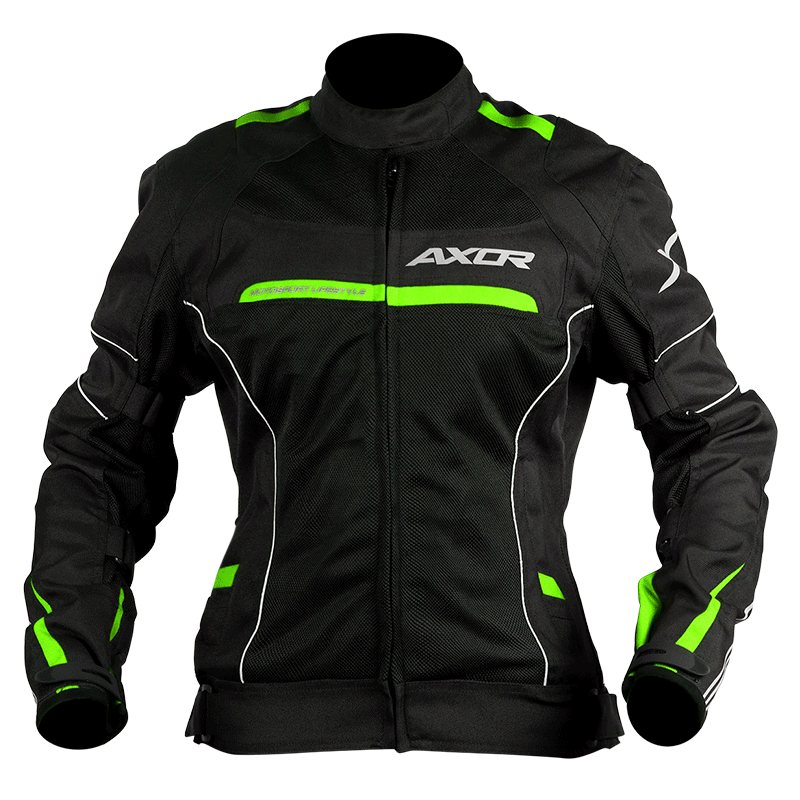 Axor Diva Riding Jacket Black Neon Yellow Moto Central