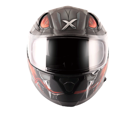 AXOR Apex Venomous Gloss Black Grey Helmet