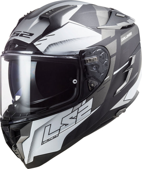 LS2 FF327 Challenger Allert Titanium Silver Matt Helmet