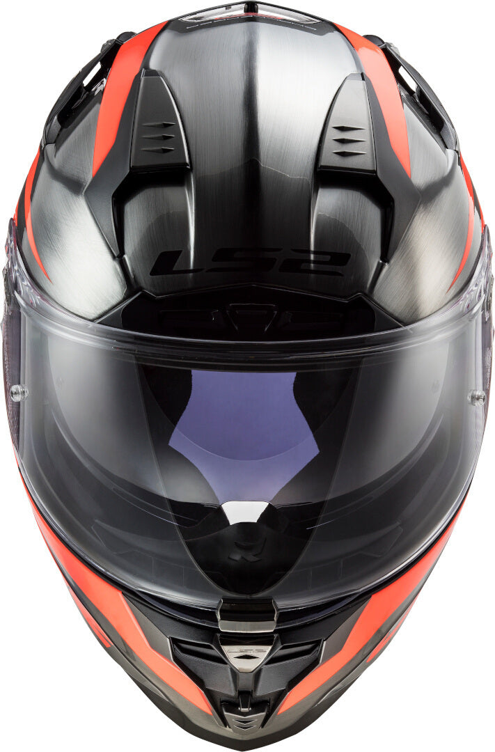 LS2 FF327 Challenger Cannon Jeans Gloss Fluro Orange Helmet Moto