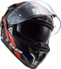 LS2 FF327 Challenger Propeller Gloss Black Red Blue Helmet