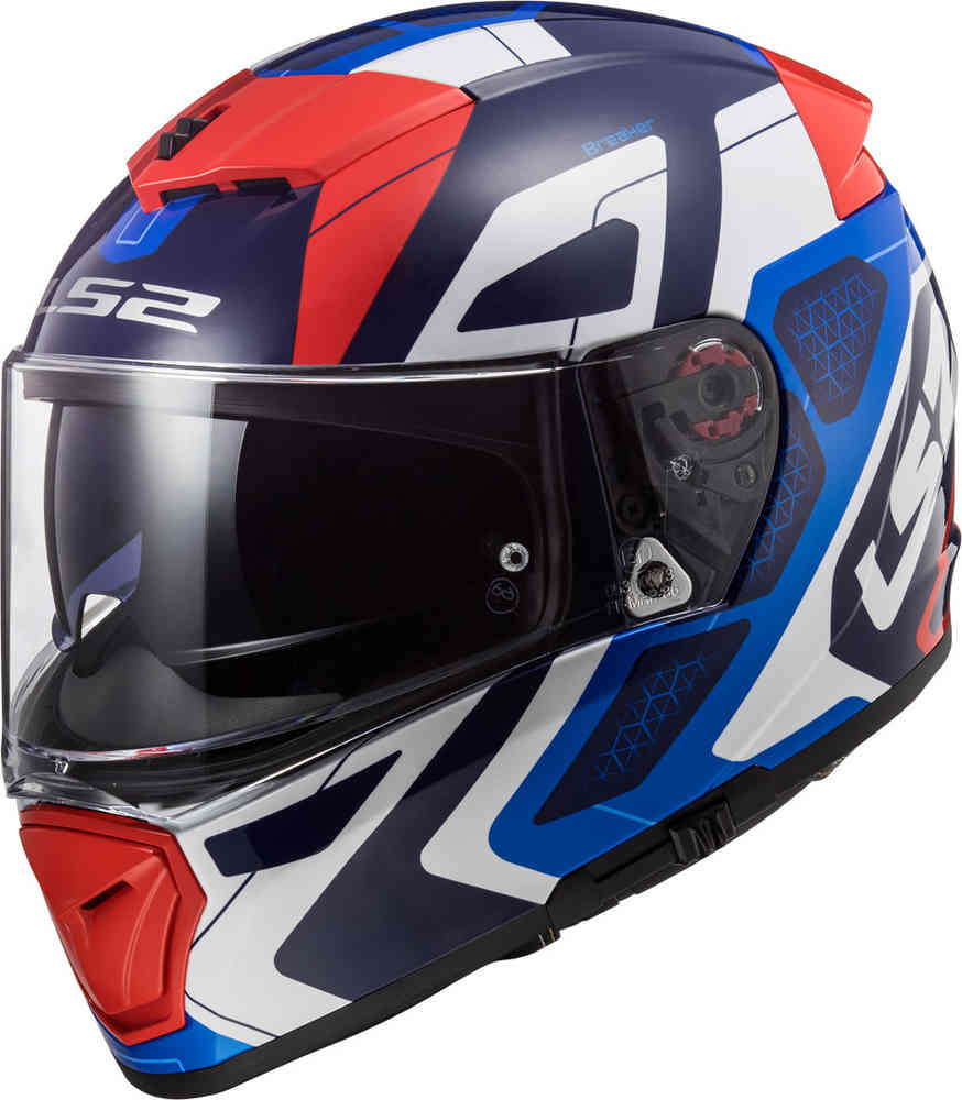 LS2 FF 390 Breaker Android Blue Red Helmet, Full Face Helmets, LS2 Helmets, Moto Central