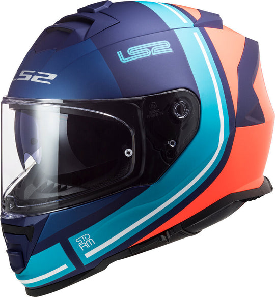 LS2 FF800 Storm Slant Blue Fluro Orange Matt Helmet